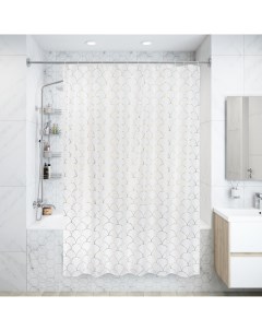 Штора для ванной Chiara SWC 90 180x200 см полиэстер цвет белый Swensa