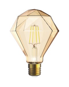 Лампа светодиодная Diamond E27 220 240 В 5 Вт янтарная 470 лм теплый белый свет Lexman