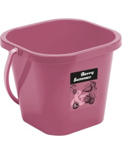 Ведро Berry Summer 2 4л пластик розовый Без бренда