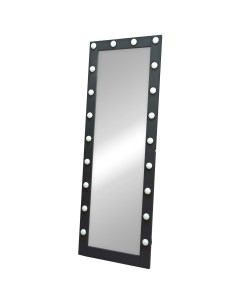Гримерное зеркало напольное с подсветкой 20 ламп цвет черный 60х175 см Континент