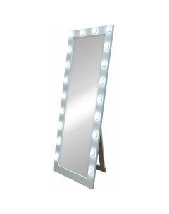 Гримерное зеркало напольное с подсветкой 20 ламп цвет белый 60х175 см Континент