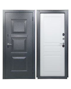 Дверь входная металлическая 3Ф 205x88 см правая серый Без бренда