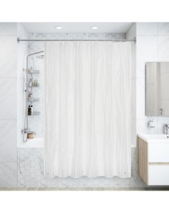 Штора для ванной Банги 180x200 см ЭВА цвет белый Vidage