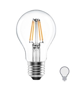 Лампа светодиодная E27 220 240 В 5 Вт груша прозрачная 600 лм нейтральный белый свет Lexman