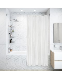 Штора для ванной Банги 120x200 см ЭВА цвет белый Vidage