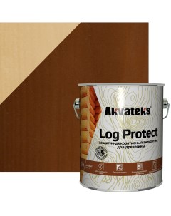 Антисептик защитно декоративный Akvateks LOG Protect полуматовый орех 2 7 л Акватекс