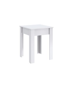 Стол обеденный 58x75 см квадрат ДСП цвет белый Без бренда