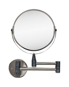 Зеркало косметическое настенное двустороннее 17 см цвет чёрный Swensa