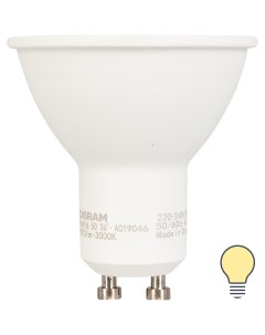 Лампа светодиодная GU10 5 Вт спот прозрачная 370 лм тёплый белый свет Osram