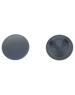 Заглушка на шуруп стяжку PZ 5 мм полиэтилен цвет серый 40 шт Без бренда