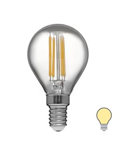 Лампа светодиодная LEDF E14 220 240 В 6 Вт шар малый прозрачная 600 лм теплый белый свет Volpe