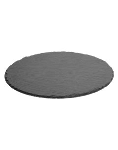 Сервировочная тарелка o28 см сланец цвет черный Без бренда