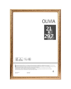 Рамка Olivia 21x29 7 см пластик цвет золото Без бренда