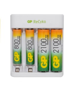Зарядное устройство для аккумуляторных батареек E411210 80 2CRB4 2 шт цвет белый Gp