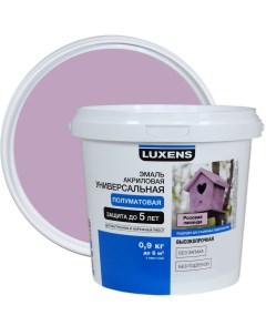 Эмаль акриловая полуматовая цвет розовая лаванда 0 9 кг Luxens