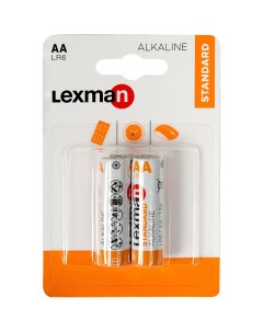 Батарейка Standard AA LR6 алкалиновая 2 шт Lexman