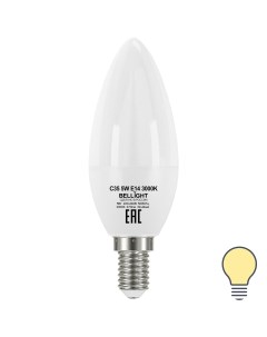 Лампа светодиодная Е14 свеча 5 Вт 470 Лм теплый белый свет Bellight