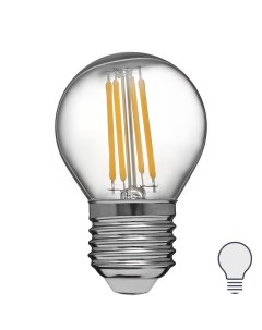 Лампа светодиодная LEDF E27 220 240 В 4 Вт шар малый прозрачная 400 лм нейтральный белый свет Volpe
