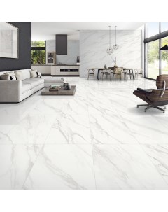 Керамогранит Calacatta Superb 60x60 см 1 44 м полированный цвет белый Без бренда