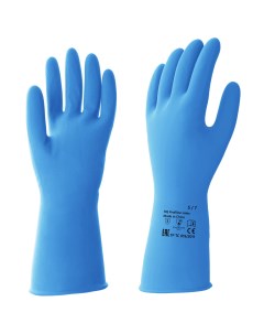 Перчатки латексные HQ размер S цвет синий Profiline