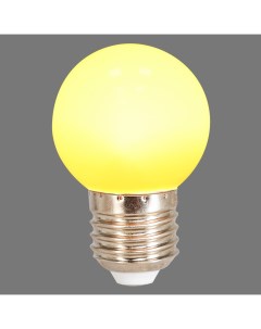 Лампа светодиодная E27 220 В 1 Вт шар матовый 80 лм оранжевый свет Volpe