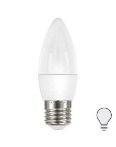 Лампа светодиодная Candle E27 175 250 В 6 5 Вт матовая 600 лм нейтральный белый свет Lexman