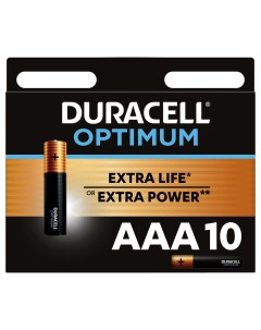Батарейка Optimum AAA LR03 алкалиновая 10 шт Duracell