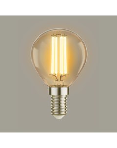 Лампа светодиодная P45 E14 220 240 В 4 5 Вт янтарная 470 лм теплый белый свет Lexman