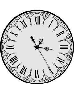 Настенные часы Изящные черно белые 30x30 см Без бренда
