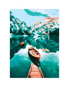 Картина по номерам Лодка на воде 40х50 см Fbrush