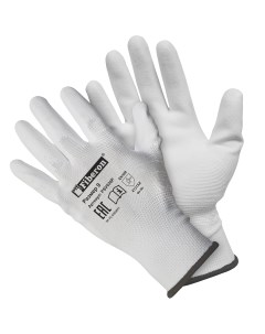 Перчатки рабочие с полиуретановым покрытием для поклейки всех видов обоев размер 9 Без бренда