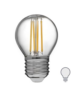 Лампа светодиодная LEDF E27 220 240 В 7 Вт шар малый прозрачная 750 лм нейтральный белый свет Volpe