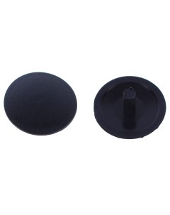 Заглушка на шуруп стяжку PZ 7 мм полиэтилен цвет чёрный 50 шт Без бренда