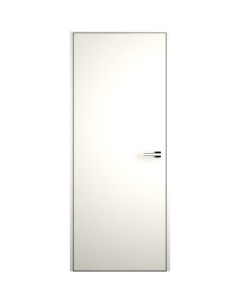 Дверь межкомнатная глухая с замком в комплекте Invisible 60x210 см эмаль цвет белый Без бренда