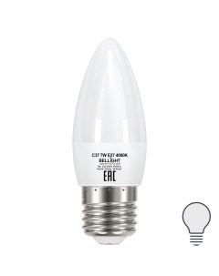 Лампа светодиодная E27 220 240 В 7 Вт свеча 600 лм нейтральный белый цвет света Bellight