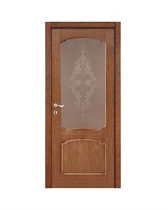 Дверь межкомнатная Хелли остеклённая 80x200 см шпон натуральный цвет тонированный дуб Без бренда