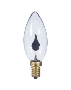 Лампа накаливания E14 220 240 В 3 Вт свеча с эффектом пламени Uniel