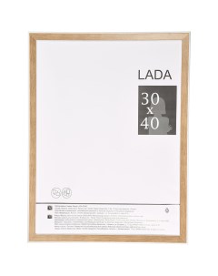 Рамка Lada 30x40 см пластик цвет белый дуб Без бренда