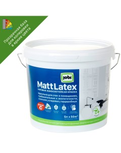 Краска для колеровки для стен и потолков Mattlatex прозрачная база C 5 л Jobi
