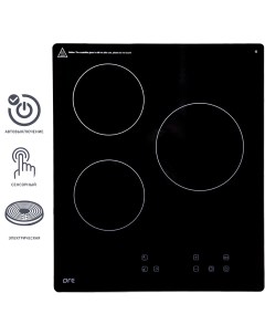 Электрическая варочная панель CA45A 43 5 см 3 конфорки цвет чёрный Ore