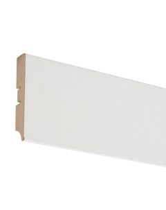 Плинтус напольный МДФ 8 см 2 4 м цвет белый Без бренда