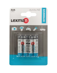 Батарейка Intensive AAA LR03 алкалиновая 4 шт Lexman