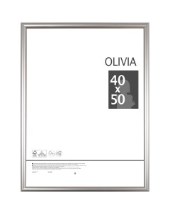 Рамка Olivia 40x50 см пластик цвет серебро Без бренда