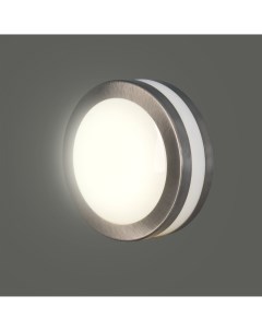 Светильник уличный WL25 40 Вт IP44 накладной круг цвет хром белый Era