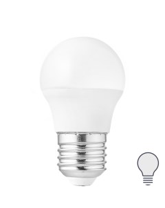 Лампа светодиодная E27 220 240 В 5 Вт шар малый матовая 470 лм нейтральный белый свет Volpe