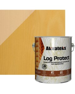 Антисептик защитно декоративный Akvateks LOG Protect полуматовый сосна 2 7 л Акватекс