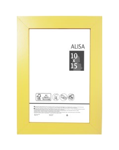 Рамка Alisa 10x15 см цвет желтый Без бренда