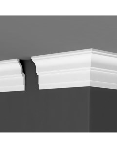 Плинтус потолочный полистирол для натяжного потолка под светодиодную ленту П20 100 40 белый 40x100x2 Де-багет
