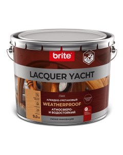Лак яхтный Lacquer Yacht 9 л полуматовый Brite