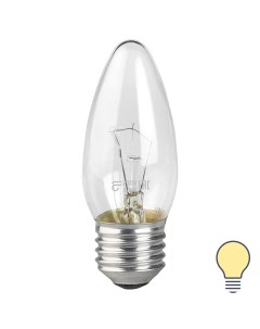 Лампа накаливания E27 230 В 60 Вт свеча прозрачная 660 лм тёплый белый свет Bellight
